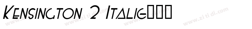 Kensington 2 Italic字体转换